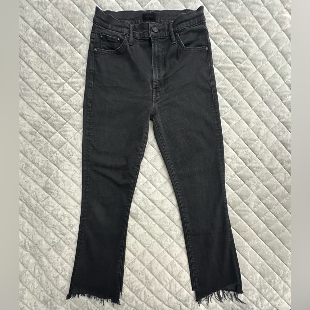 Mother The Insider Crop Fray jeans